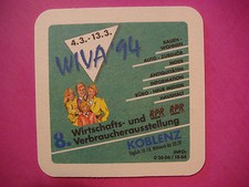 Bier Brewery Untersetzer ~Konigsbacher Brauerei~ Koblenz,Deutschland ~ 1994 Viva