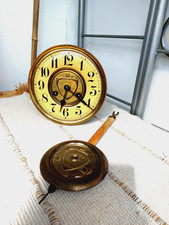 Junghans Uhrwerk mit Pendel +Gehäuse-Montagerahmen-Set. Ca1930Jahr.