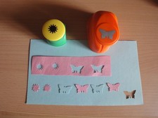 2 Motivstanzer. Schmetterling und Blume.