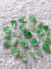 Perlen Glas Mix Grün meliert