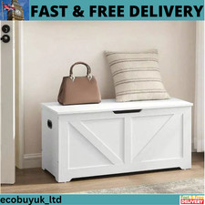 Ottomane Aufbewahrungstruhe Deckenbox weiß Bettbox Handtuchbox groß Holz