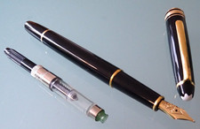 MONTBLANC MEISTERSTÜCK schöner PATRONEN-FÜLLER, Feder OM Nr. 144 CLASSIQUE, EDEL