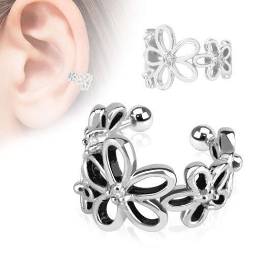 Blumen ohrklemme ohrclip ear - 1,