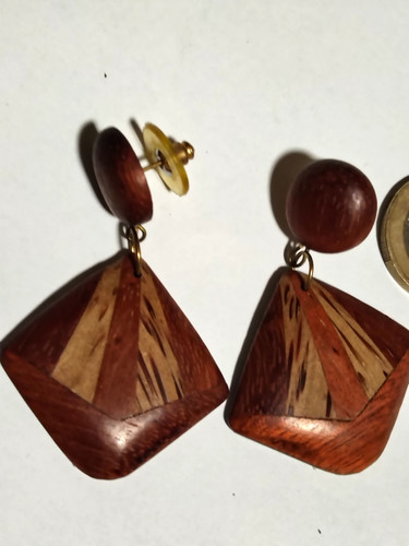 Ohrstecker braun holz schönes - braun,