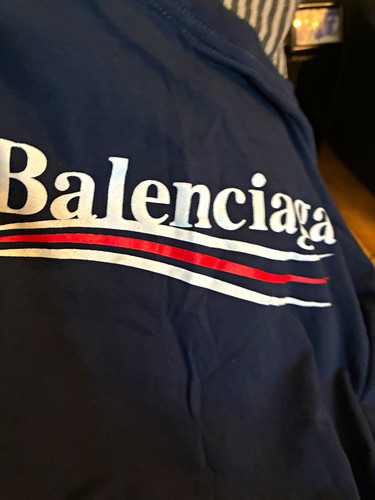 Balenciaga herren shirt - t-shirt, blau
