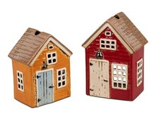 2er Set Teelichthalter Häuser