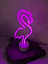 Neon Lampe Flamingo pink Neonlicht Neonschild Dekoleuchte USB Batteriebetrieb