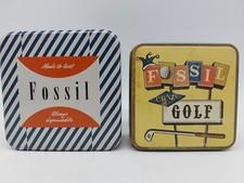 Zwei Fossil Blechdosen im