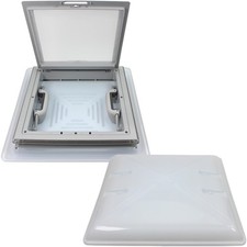 MPK Modell 46 Dachluke Dachfenster Dachhaube 40x40 cm Wohnwagen Wohnmobil grau