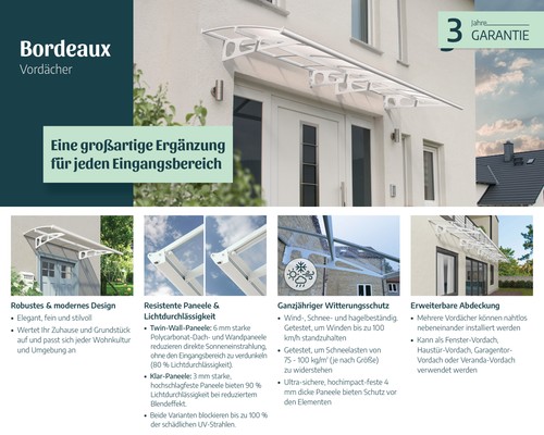 Haustürvordach bordeaux - haustürvordach,
