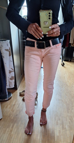 Neon aprikosene jeans - neon,