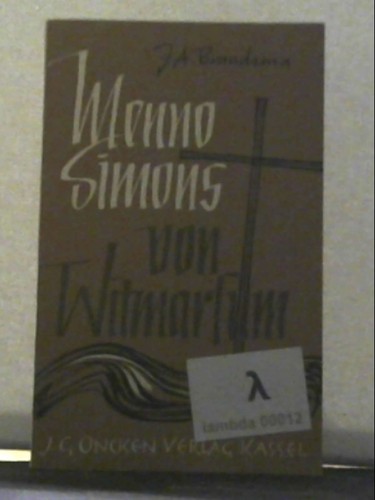 Menno simons von witmarsum - menno,