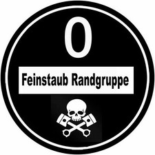 Schwarze Feinstaubplakette