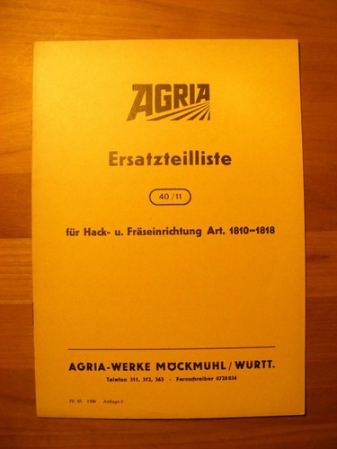 Agria 1800 hackwerkzeug - agria,
