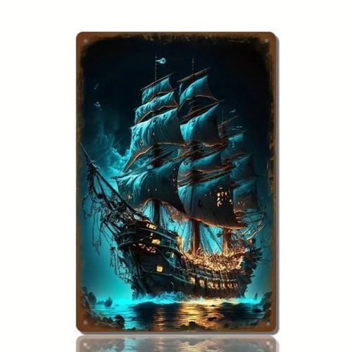 Blechschild segelschiff schiff - segelschiff,