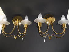 Wandleuchte LAMPEX Wandlampen paar Glas Aufsatz 2. Vintage Lampen 2. flammig