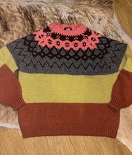yippie hippie - gestreifter wollpullover mit glitzer