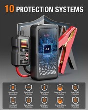 JFEGWO F55 6000A Autobatterie Starthilfegerät im Taschenformat Jumper Booster 