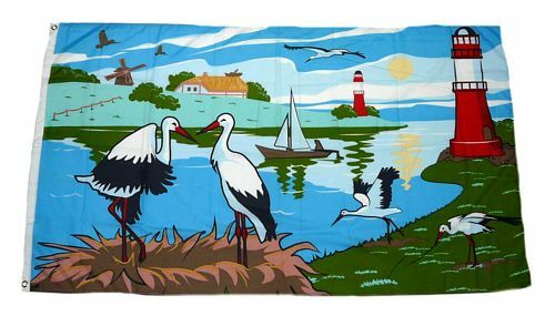 Flagge fahne storchennest - flagge,