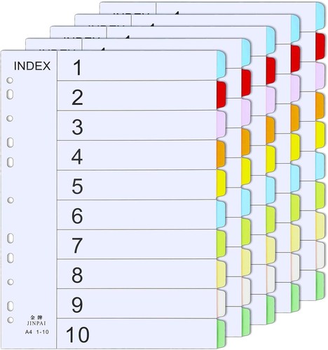 Ordner register 5er set - a4,