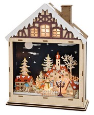 Winterszene Haus Holz mit