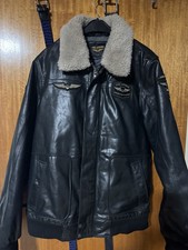 Herren Leder-Jacke Schwarz