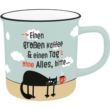 XL Tasse Kaffeebecher "Einen großen Kaffee&einen Tag..."l von Sheepworld 550 ml