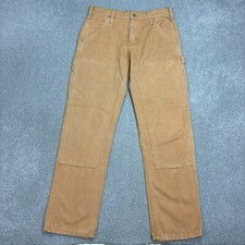 Carhartt Hose Erwachsene 32 x 30 hellbraun Doppelknie Zimmermann Arbeitskleid...
