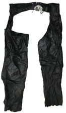 North Western Leder Chaps Gr. L Western Style Biker Vintage Leather Gear