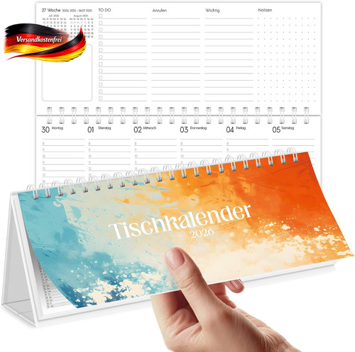 Tischkalender 2026 quer mit