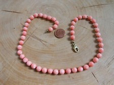 Korallenkette Kette Koralle Lachs Engelshaut 26 Gramm 585 Gold Karabiner 