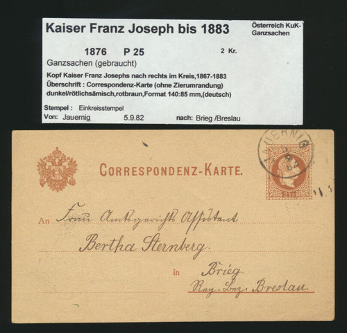 Kreuzer ganzsachen karte - 2,