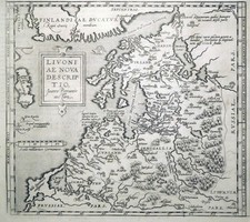 Kupferstich, Landkarte Baltikum, J. Portant/ A. Ortelius, 1573, v d B 158 b