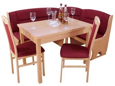 4tlg. Eckbankgruppe, Eckbank mit Stauraumfunktion in 8 Farben