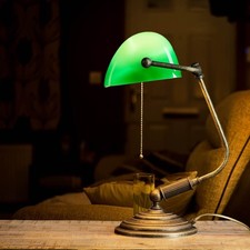 Bankerlampe Tischleuchte Antik
