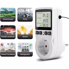 DE 16A 220V Digitaler Thermostat Steckdose Inkubator Temperaturregler Steckdose