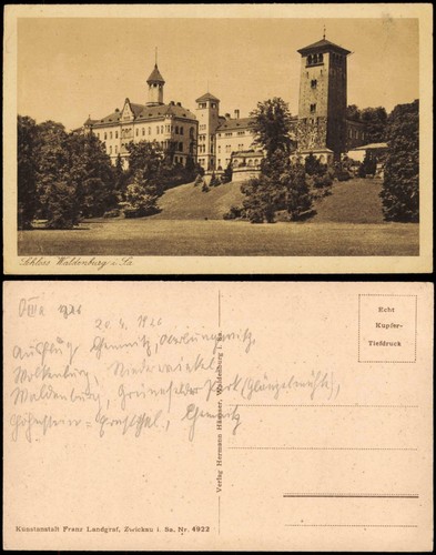 Ansichtskarte waldenburg - ansichtskarte,