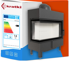 Kratki EEK A Kamineinsatz Lucy14T 14kW Tunnel Kamin Durchsicht Heizeinsatz Ø 200