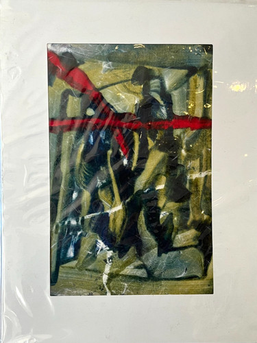 Red blue abstrakt unikat - abstrakt,
