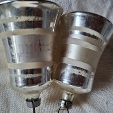 alter christbaumschmuck silber 2 Glocken