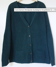 Damen CECIL Strickjacke Knopfleiste dunkelgrün Gr.L
