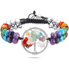 GEHECRST Chakra Armband 7 Chakra Edelstein Heilstein Meditation Yoga Schmuck ...