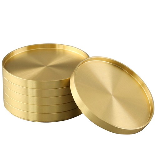 Goldene messing untersetzer - goldene,