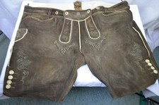 Oktoberfest kurze Herren Trachten Hirsch Lederhose mit Träger Bauchgröße 63