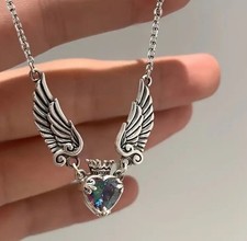 Silberne Angel Heart Anhänger