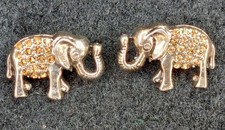 Sehr schöne Ohrringe Ohrstecker Elefant Elephant mit Steine