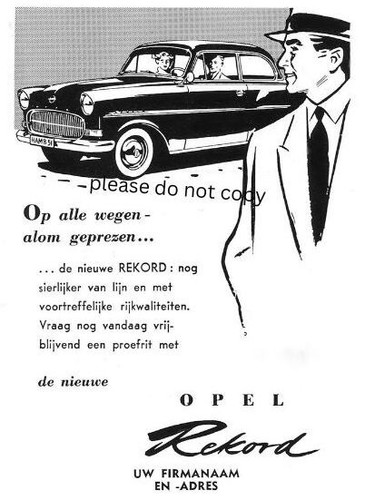 Opel rekord 1957 werbung - 1957,