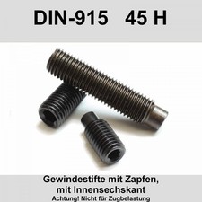 M4 Gewindestifte Zapfen 45H blank DIN 915 ISO 4028 InnenSK Madenschrauben Stahl