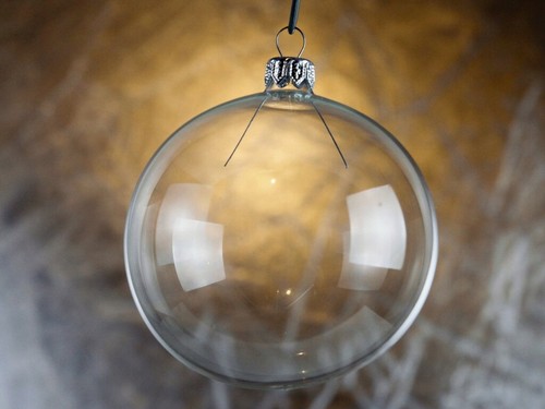 Klare weihnachtsglaskugeln - klare,