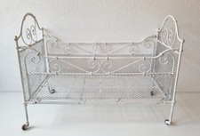 Schönes Metall Puppenbett im Jugendstil um 1900 - 70 cm x 35 cm - Shabby Chic